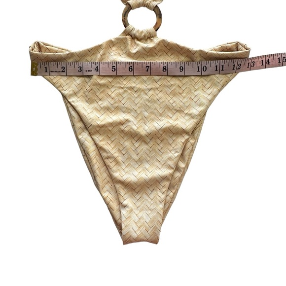 SAME LOS ANGELES Medium Olivia One Piece Swimsuit in Basket Weave Cutout Halter - Picture 9 of 12